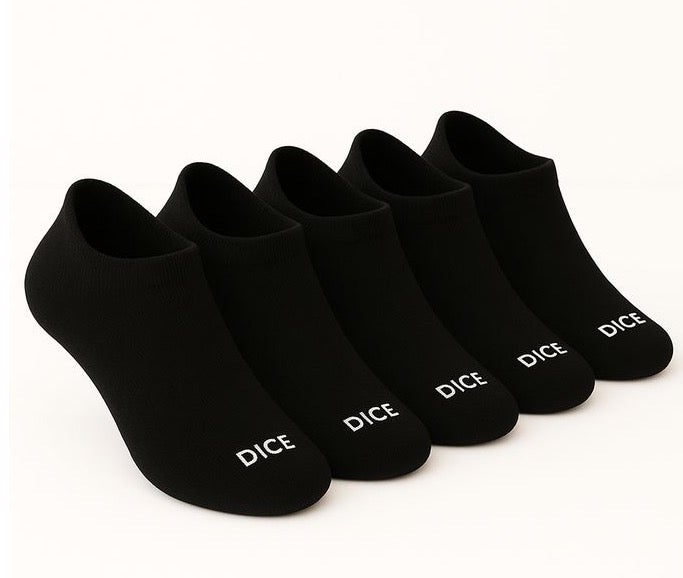 DICE Men Low Cut Ankle Socks Bundle of 10 Black Socks - Image 3